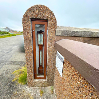 A piece of maritime history back in place at Port of Ness over a century after original barometer was installed 