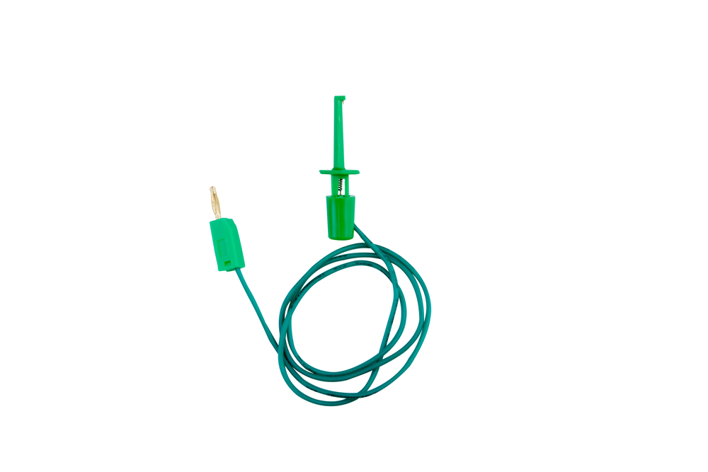 2mm Banana to Clip Jack Cable 50cm - Green
