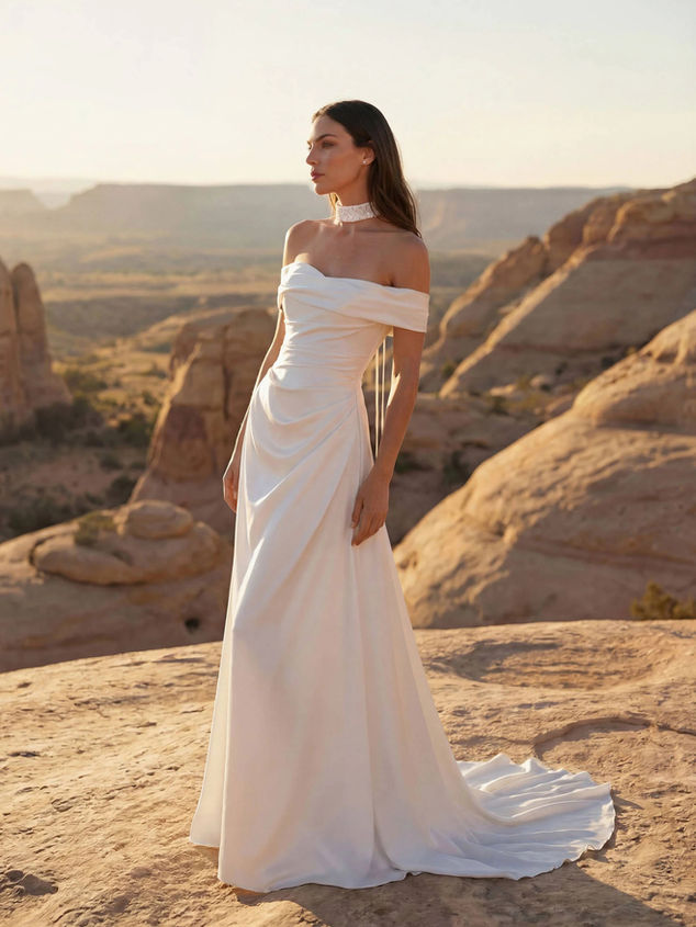 Pronovias Challon Brautkleid 01 Front bei Marie Bernal