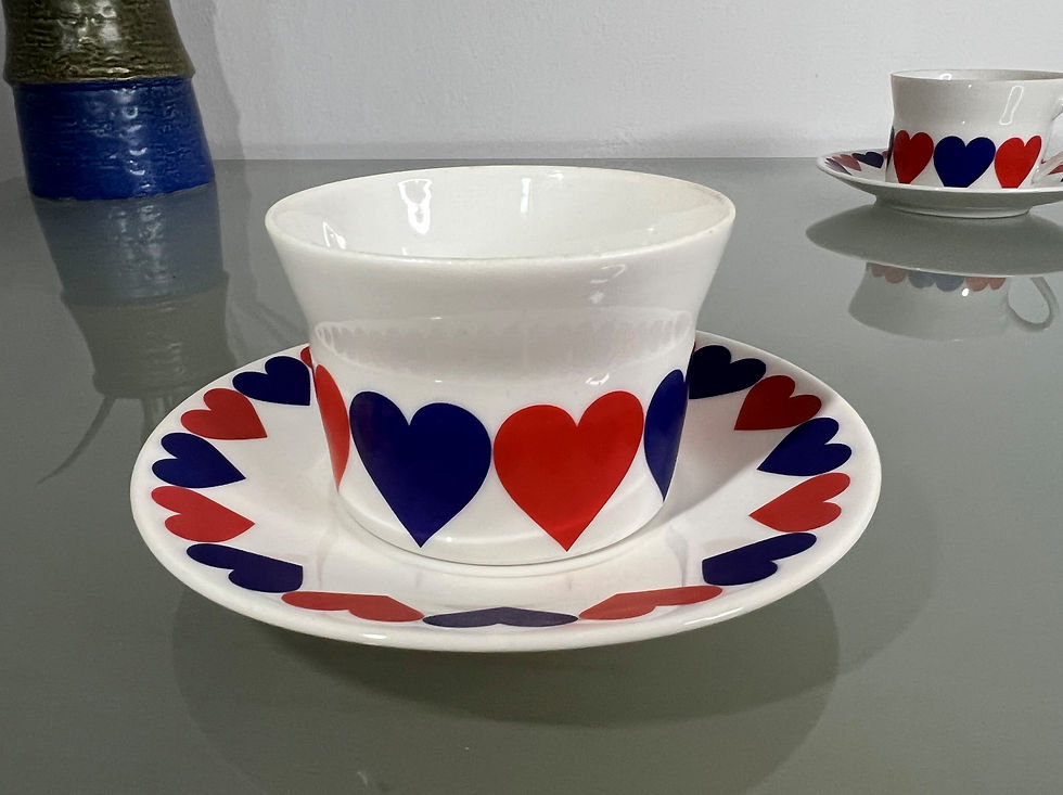 縮圖：Bavaria Red Blue Hearts  咖啡杯組