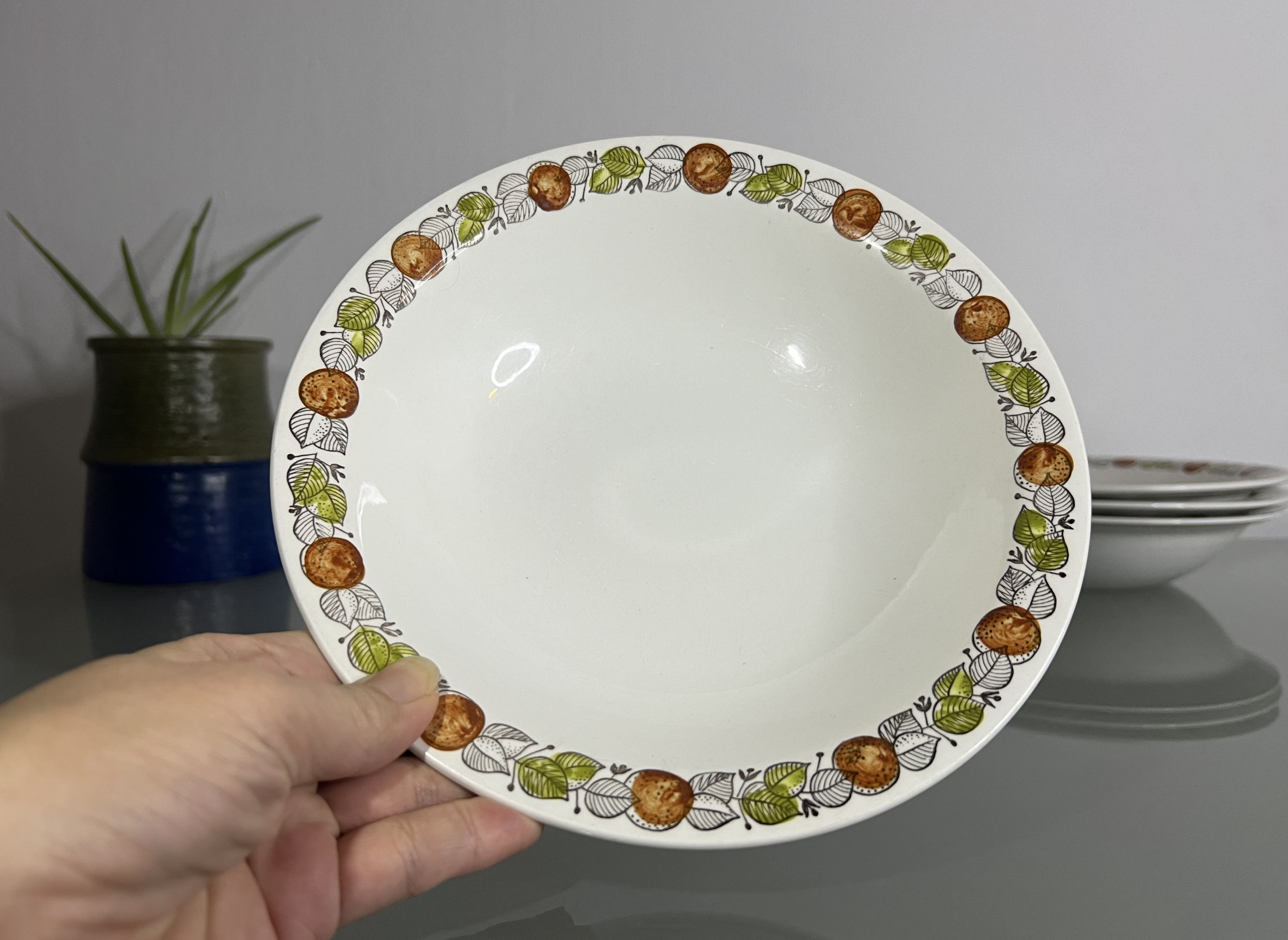 Rare Rörstrand Gourme Deep Plate / Bowl, Handpainted