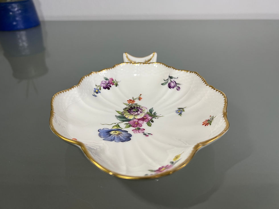 Thumbnail: Royal Copenhagen Saxon Flower Leaf Shape Serving Plate/Dish #1598