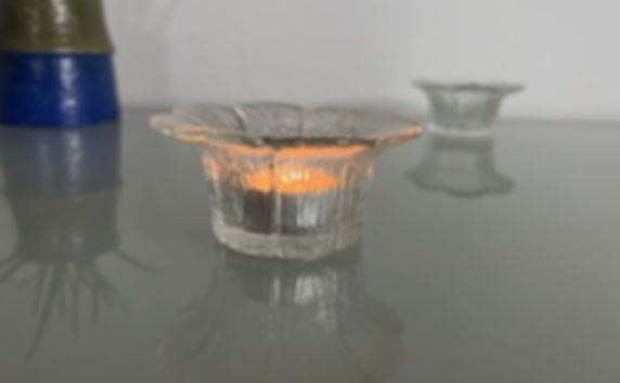 Mäntsälän Lasisepät, Terälehti (Pedal) Crystal Candleholder by Pe