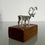 サムネイル： Jokkmokks Tenn Ren (Reindeer) Figurine in Tin on a Wooden Stand