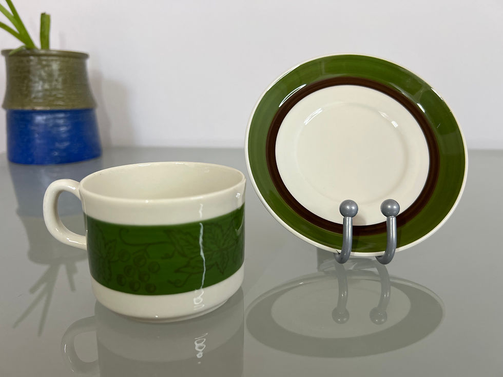 縮圖：Gefle Bimbo (Green) Coffee Cup and Eva Saucer