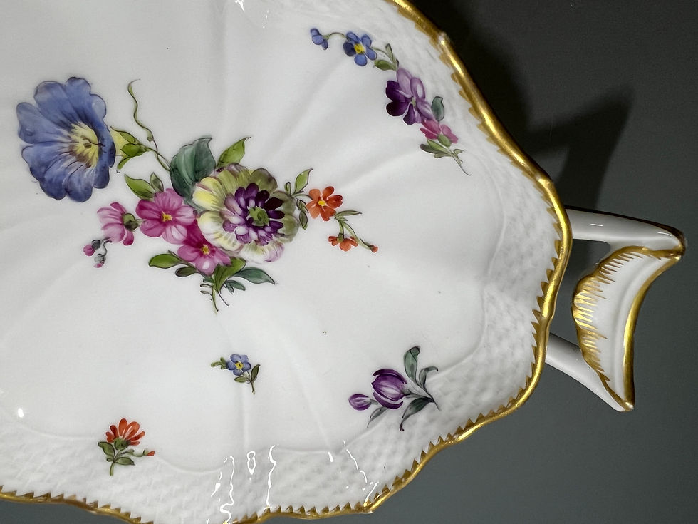 Thumbnail: Royal Copenhagen Saxon Flower Leaf Shape Serving Plate/Dish #1598