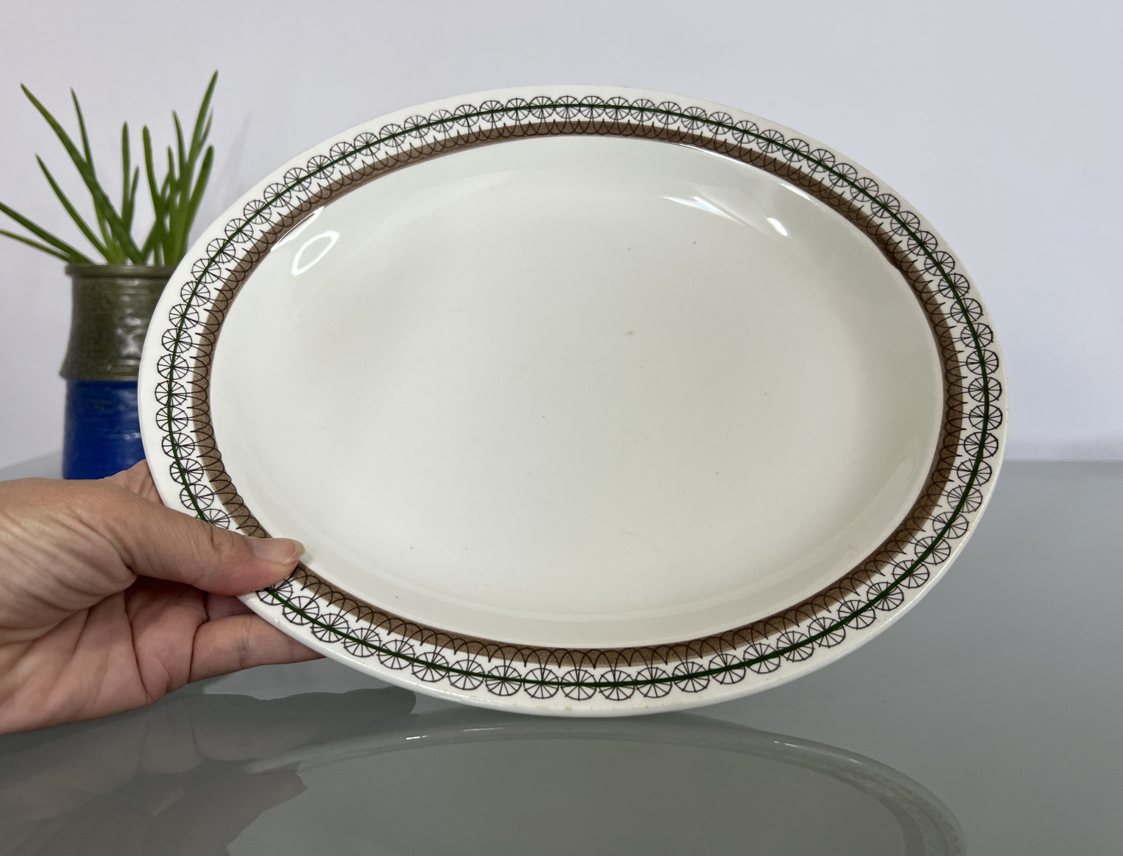 Upsala-Ekeby Gefle Standard (Brown) Oval Serving Plate by Berit Ternell