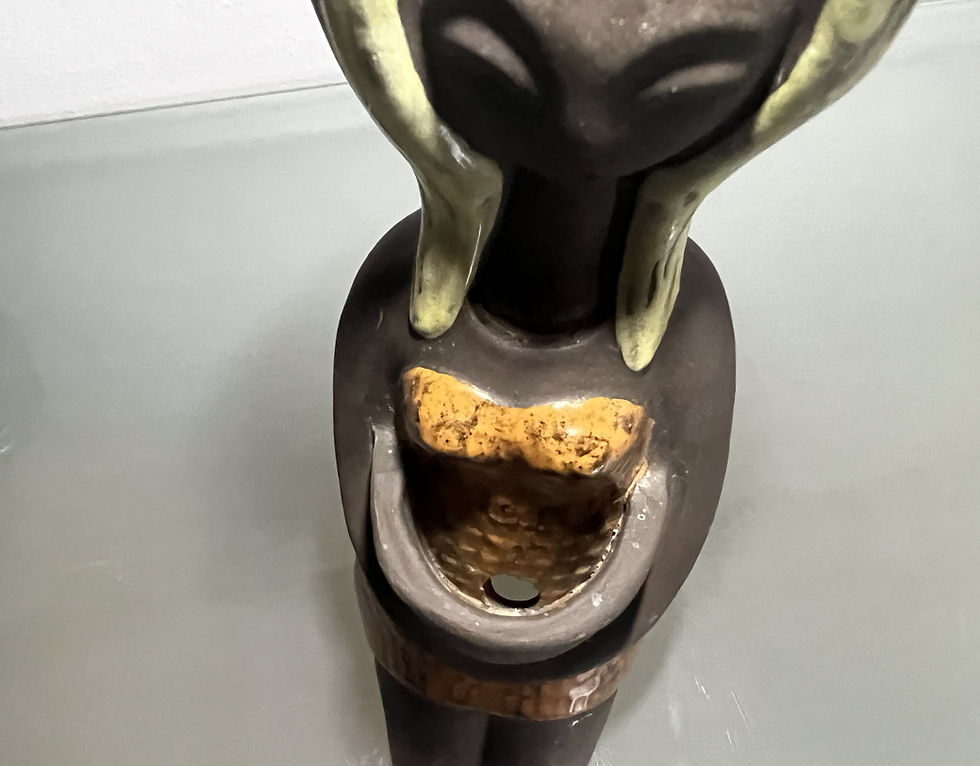 Thumbnail: KE Iwar, Lady with Vase Figurine in Ceramic by Karl Erik Iwar