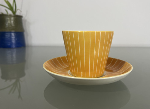 Gefle Zenit (Yellow Version) Coffee Cup Set by Helmer Ringström (B 