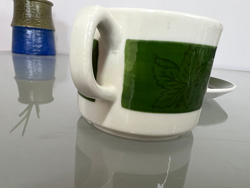 縮圖：Gefle Bimbo (Green) Coffee Cup and Eva Saucer