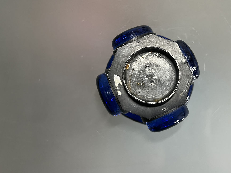 Thumbnail: Torsås Blue Glass Candleholder by Torsmide Sweden