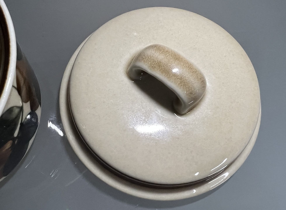 サムネイル： Arabia Finland Ruija Sugar Bowl with Lid by Ulla Procope