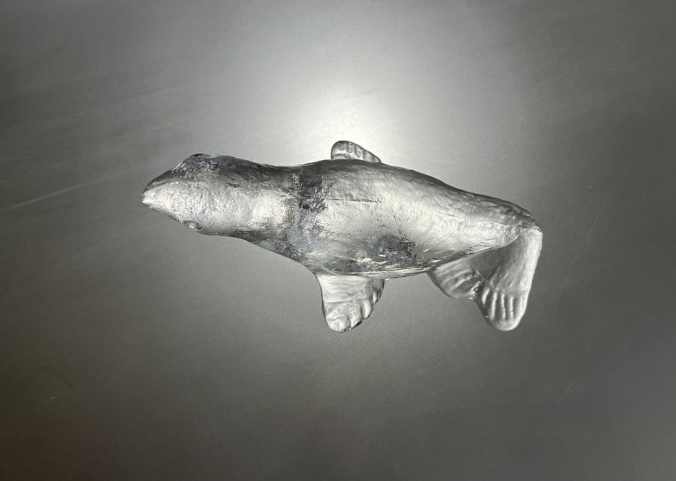 サムネイル： Pukeberg Sweden Seal Glass Figurine by Uno Westerberg