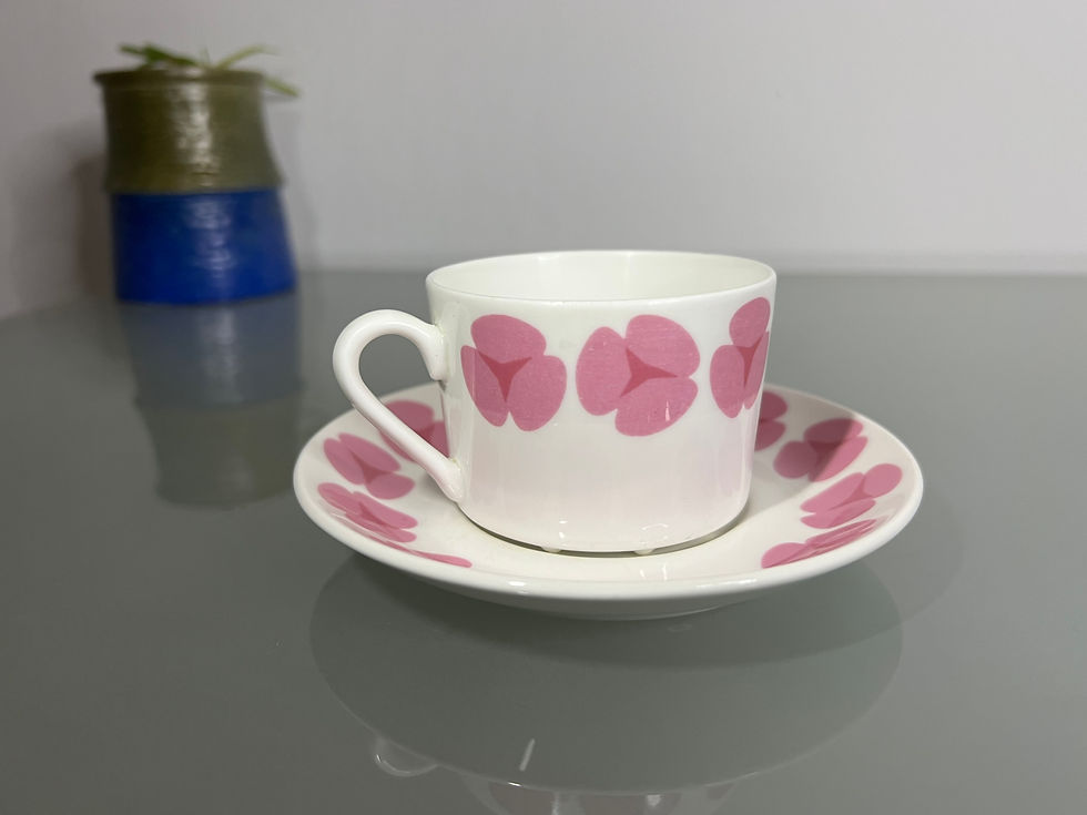 縮圖：Gustavsberg 粉紅花 (Rosa) 咖啡杯組 by Margareta Hennix