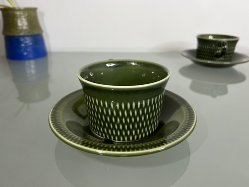 StavangerFlint Norway, Grönette, Tea Cup Set | Nordic Retro Cat