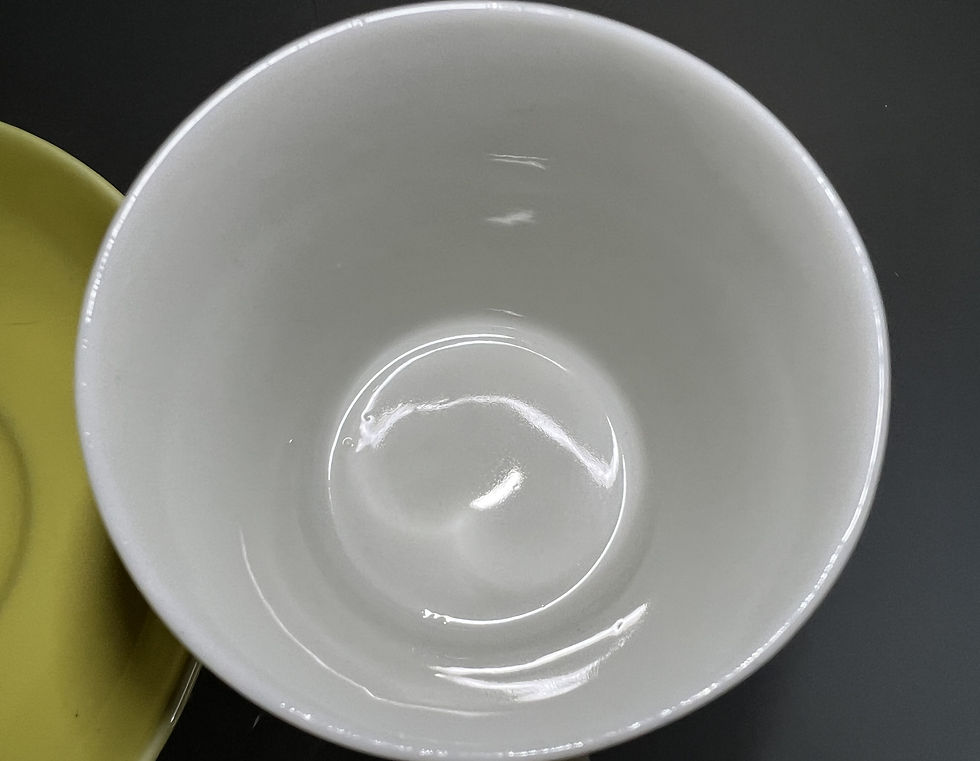 縮圖：Upsala Ekeby Gefle, Gavott (Yellow) 咖啡杯組 by Helmer Ringström