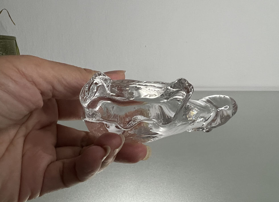 Thumbnail: Lindshammar Glass Cow / Ox Figurine