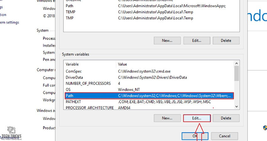Lỗi not recognized as an internal or external command khi dùng CMD