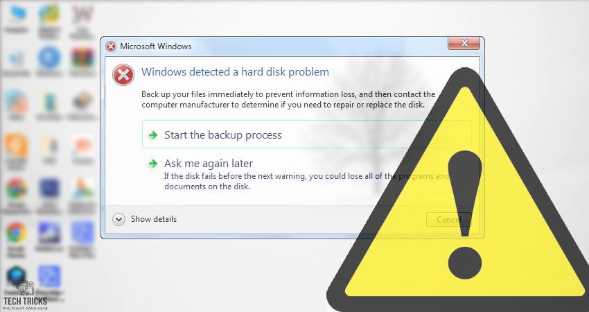 Cách sửa lỗi windows detected a hard disk problem
