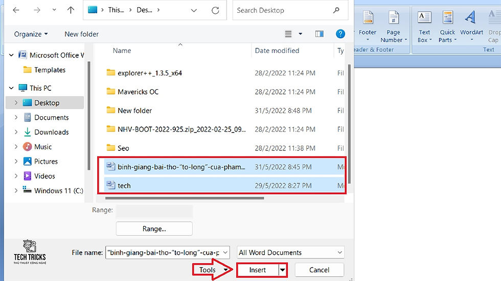 Cách gộp nhiều file word thành một file duy nhất