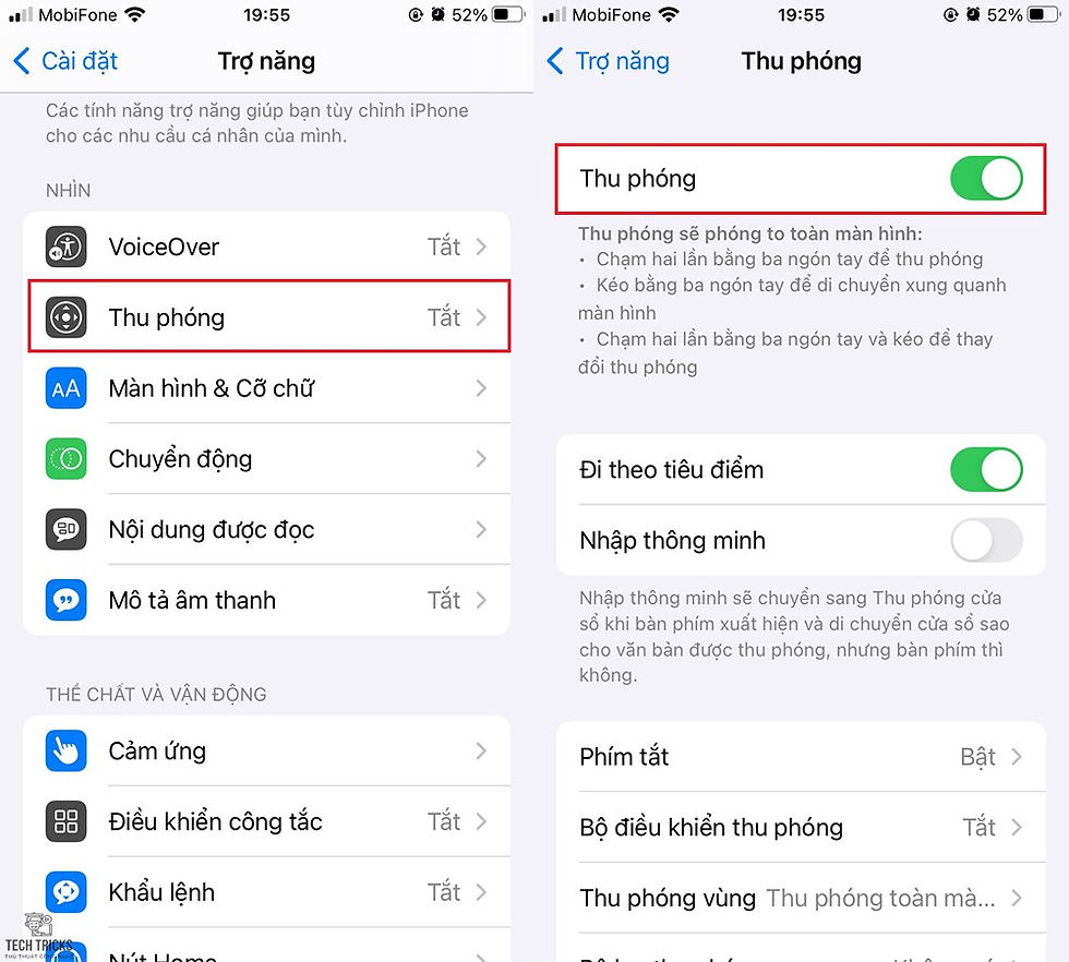 Cách tăng kích thước bàn phím trên iPhone