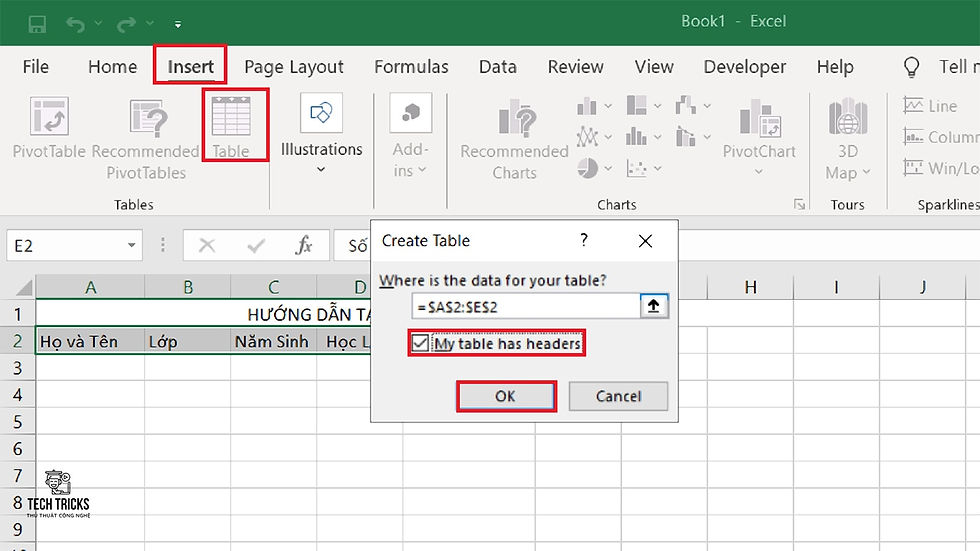 Cách tạo Form trong Excel giúp nhập dữ liệu hiệu quả