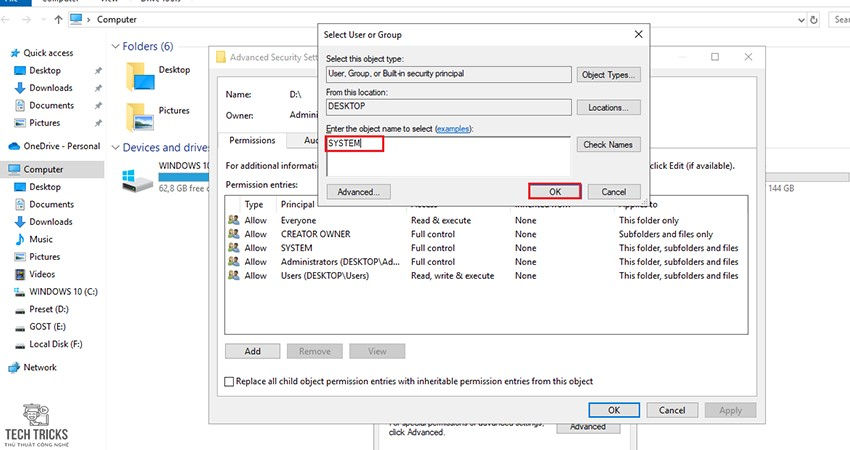 Khắc phục lỗi access is denied trên Windows