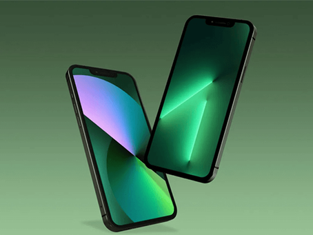 Share bộ hình nền Iphone 13 series xanh lá