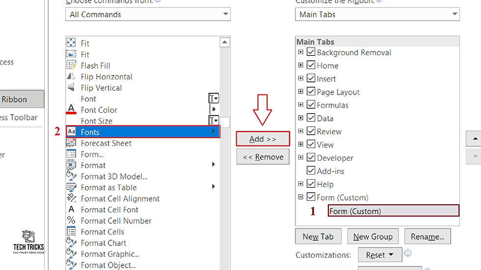 Cách tạo Form trong Excel giúp nhập dữ liệu hiệu quả