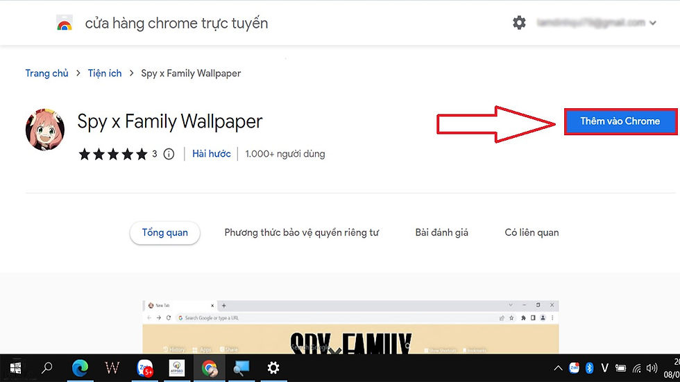 Cách cài theme Spy x Family cho trình duyệt