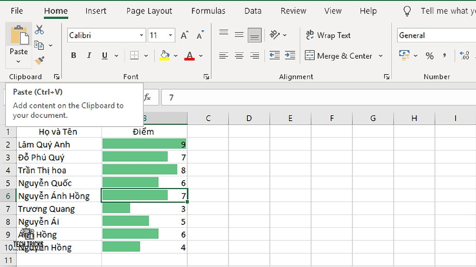 Cách tạo Data Bars trong Microsoft Excel