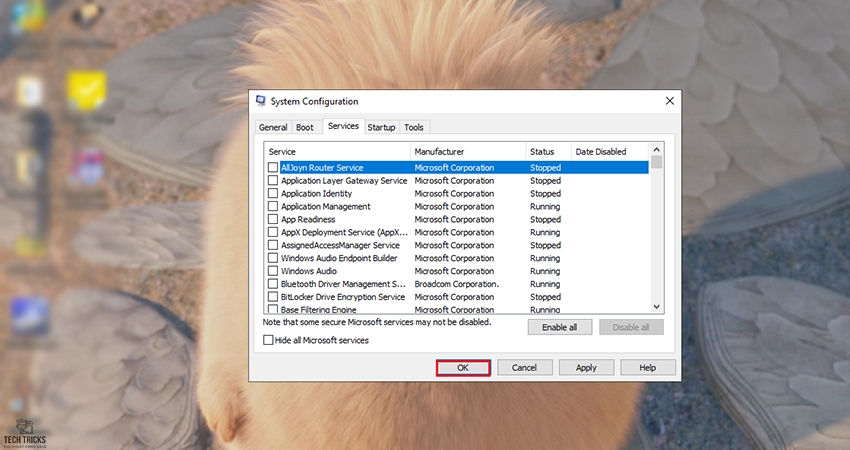 Sửa lỗi Unknown Hard Error trên Windows 10 bằng Clean Boot