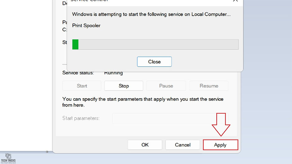 The Print Spooler Service is not running