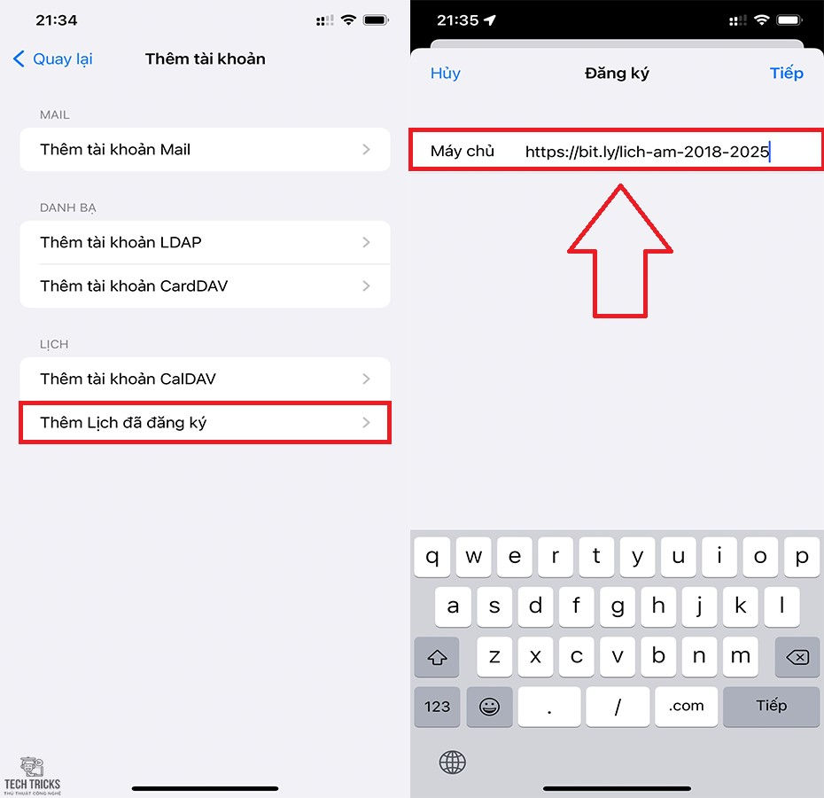 Tạo lịch âm trên iphone mà không cần tải ứng dụng