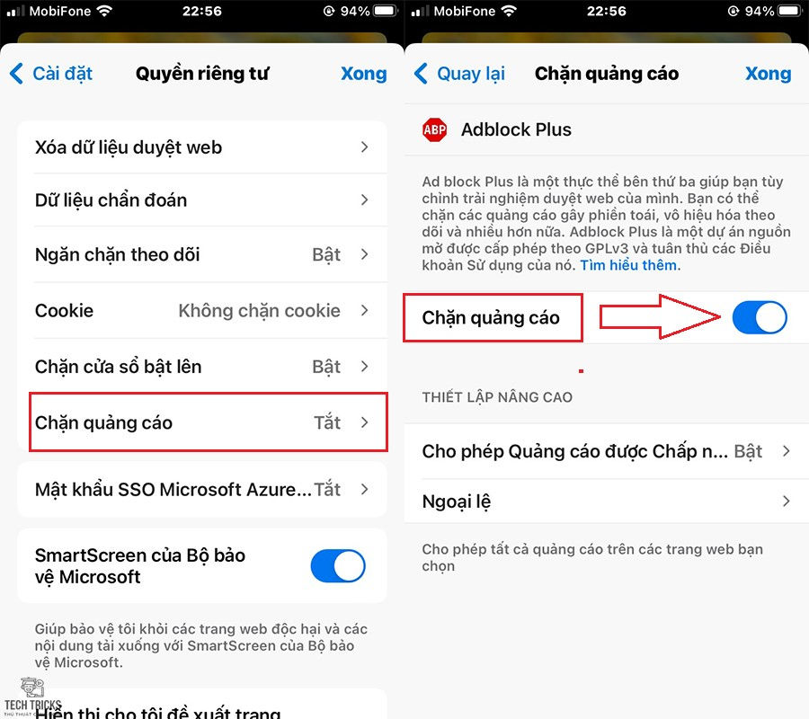 Cách chặn quảng cáo trên Microsoft Edge