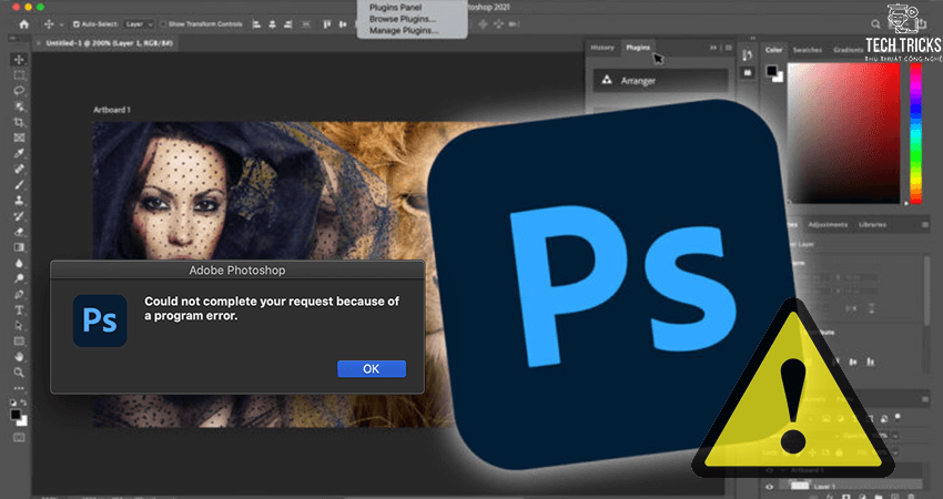 sửa lỗi Could not complete your request... a program error trên Photoshop