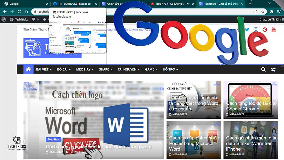 Cách bật tính năng Tab Preview trên Google