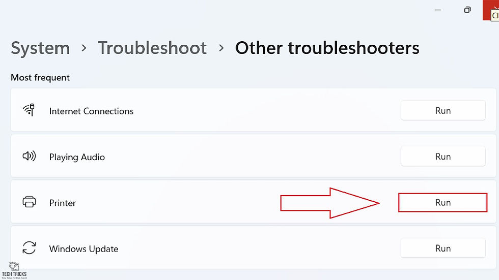The Print Spooler Service is not running