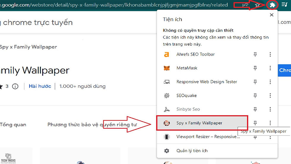Cách cài theme Spy x Family cho trình duyệt