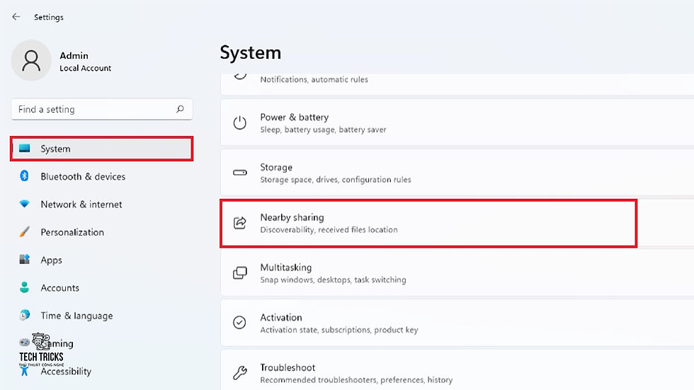 Cách bật và sử dụng Nearby Sharing trên Windows 11