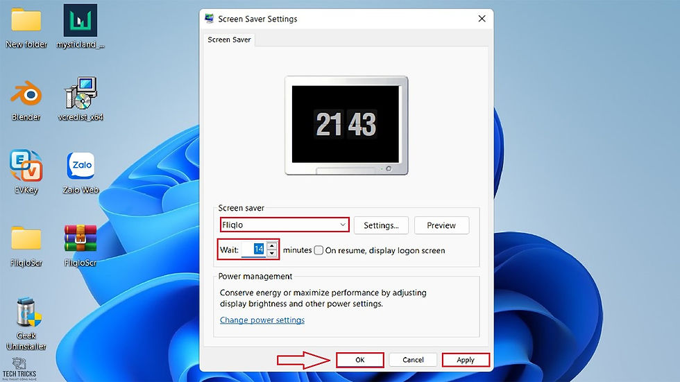 Tạo màn hình chờ đồng hồ trên Windows 10-11