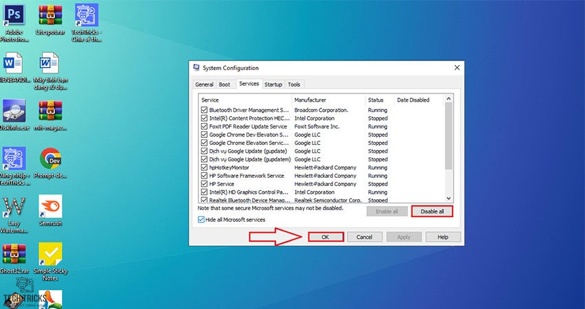 Sửa lỗi has stopped working trên Windows