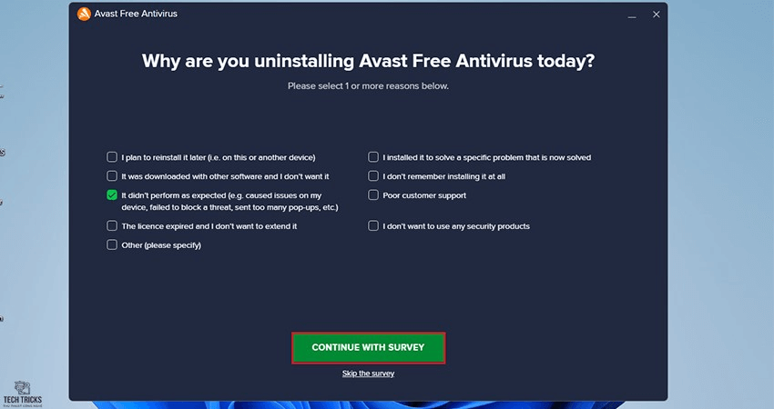 Cách gỡ bỏ Avast Free Antivirus trên Windows