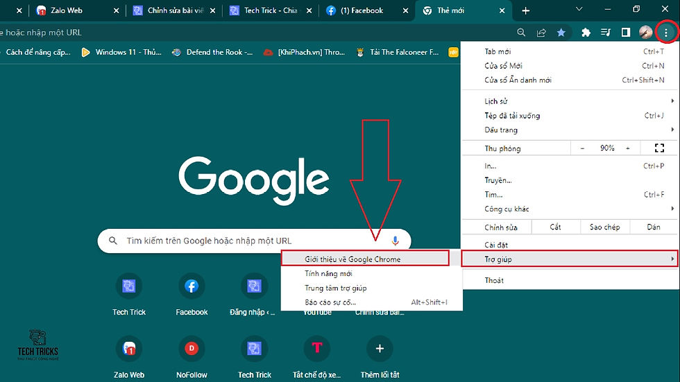 Cách bật Sleeping Tabs với Google Chrome