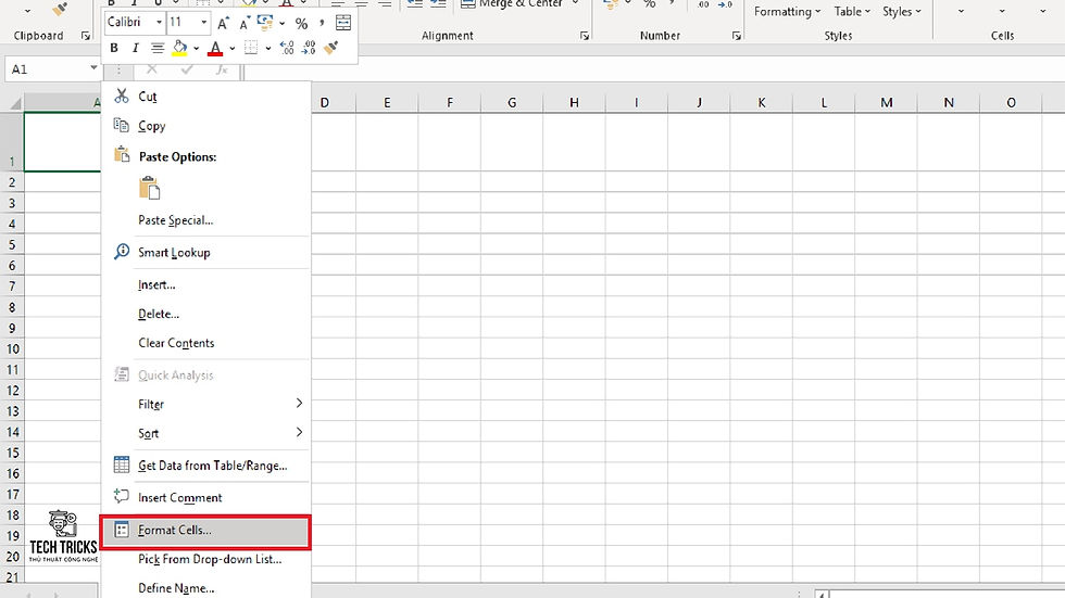 Cách tạo đường gạch chéo trong Excel