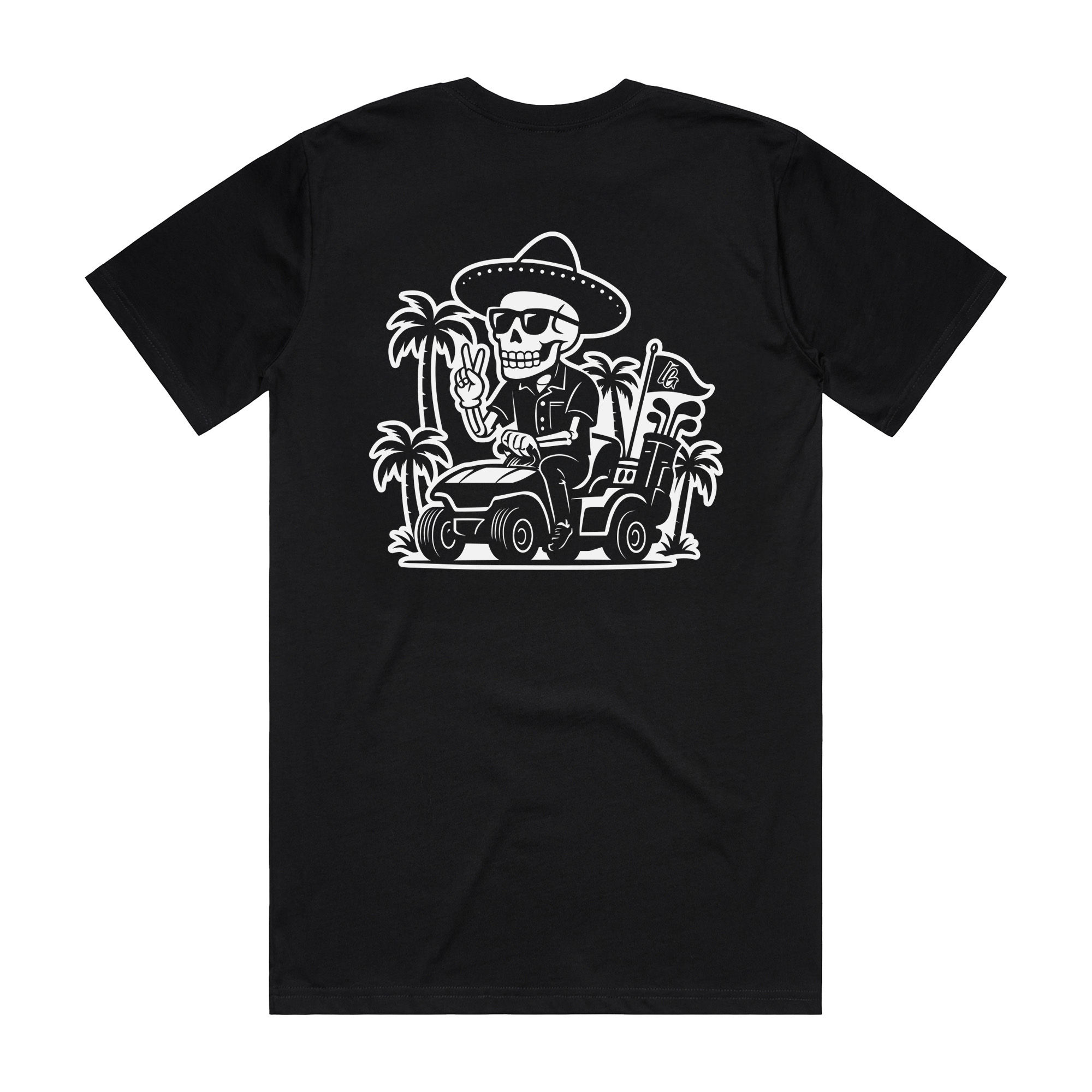 Los Golfers El Caddie Calavera Tee