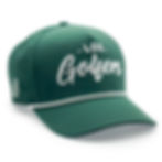 Los Golfers 3D Golf Cap Green - Premium green performance golf hat with 3D puff embroidery