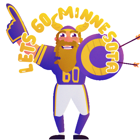 Minnesota Vikings Dance Sticker by Manne Nilsson.gif