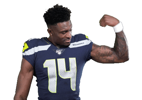Flexing Seattle Seahawks Sticker by NFL.gif