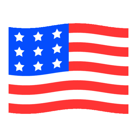 Waving American Sticker by coopidydoopidy.gif